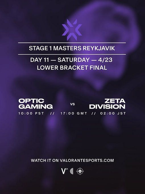 Optic Gaming Vs Zeta Division Vct Stage Masters Reykjavik Playoffs