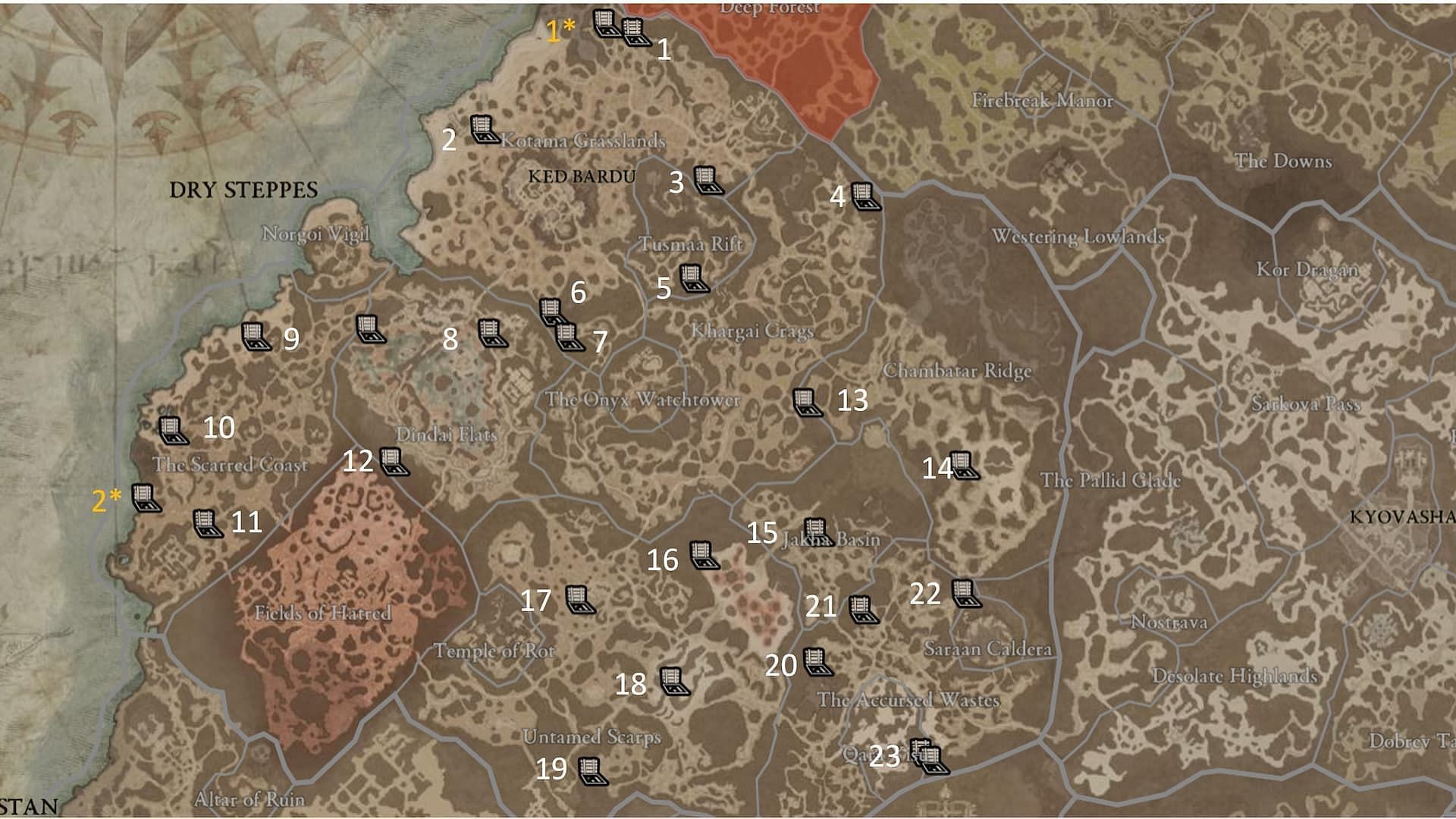 All Diablo 4 Dry Steppes Cellar Locations And How To Complete Them