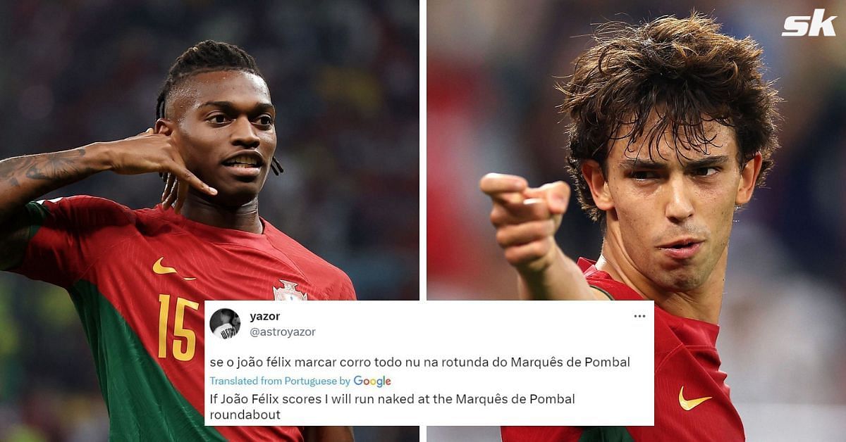 Warm Yourself Up Joao Felix And Rafael Leao Respond As Fan Claims