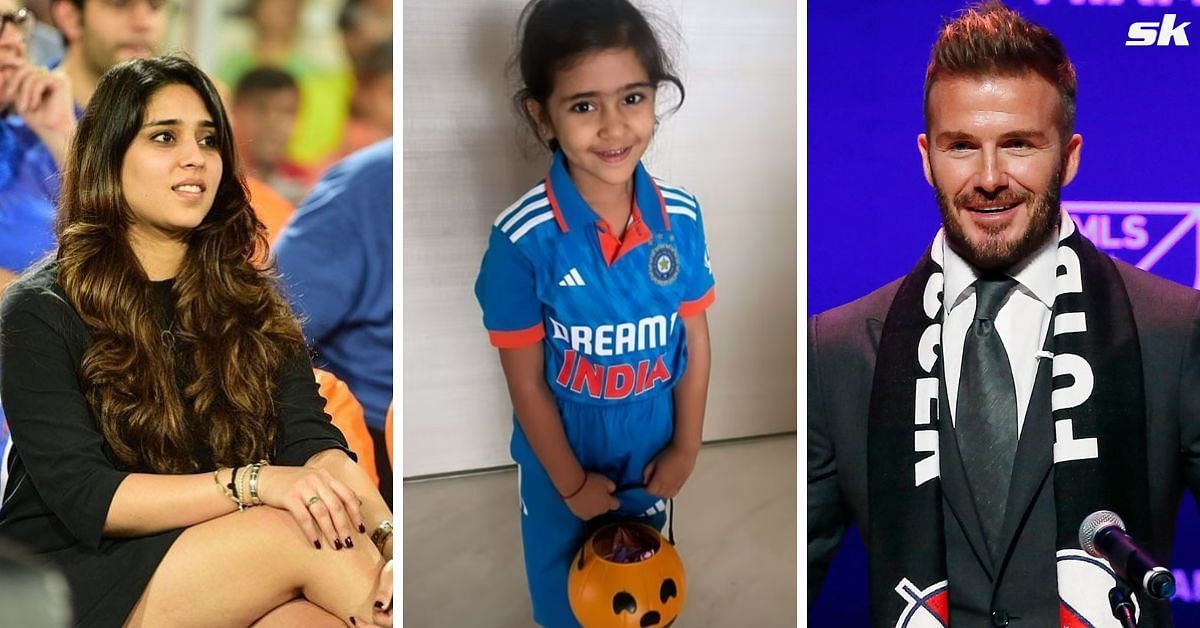 David Beckham Gifts Lionel Messi Jersey To Rohit Sharmas Daughter