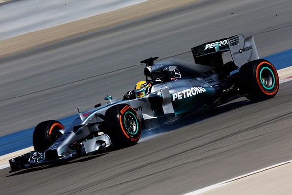 Lewis Hamilton leads the charts for Mercedes on Day 3 of Bahrain testing