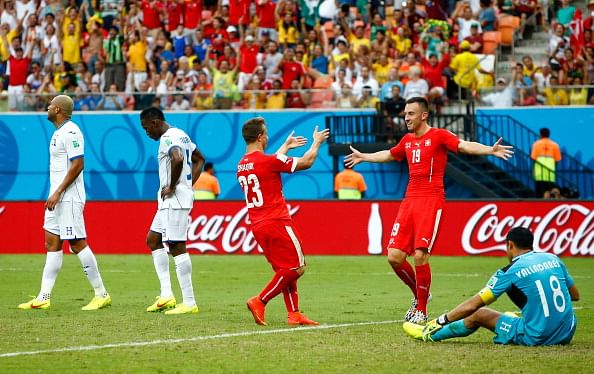 Xherdan Shaqiri's hat-trick helps Switzerland defeat Honduras 3-0; reach the last 16 of FIFA World Cup