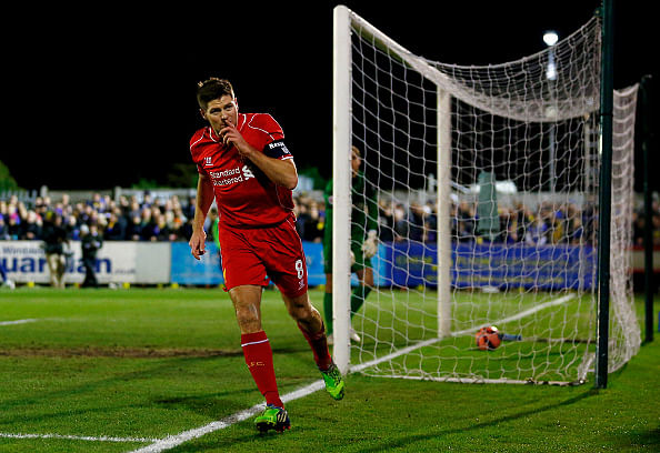 Steven Gerrard brace in Wimbledon win