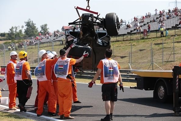A dramatic Free Practice 1 at the Hungarian GP