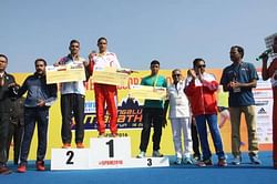 Bahadur Dhoni and Jyoti Gowate steal the show at Shriram Properties Bengaluru Marathon 2016