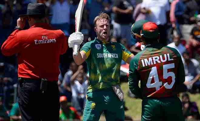 Twitter reacts as AB de Villiers goes berserk against Bangladesh