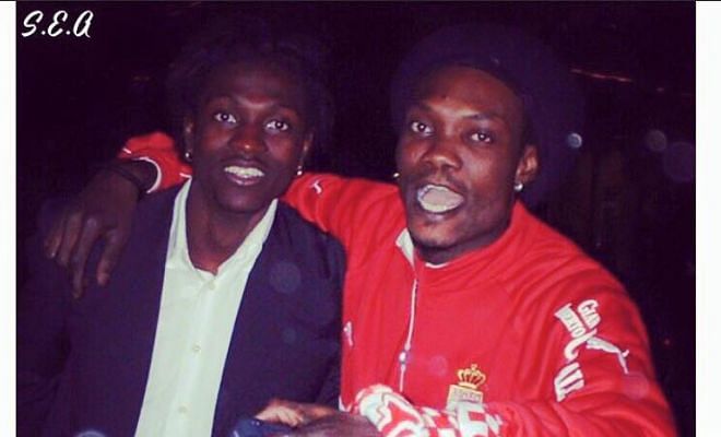 Emmanuel Adebayor with his brother