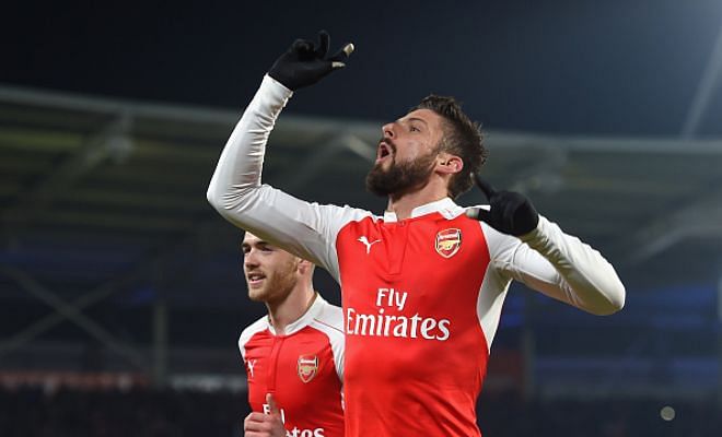 HALF-TIME: Hull City 0-1 Arsenal. Olivier Giroud has scored the only goal of the game so far