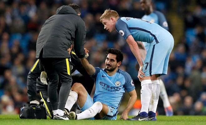 Manchester City midfielder Ilkay Gundogan is set to be out for 