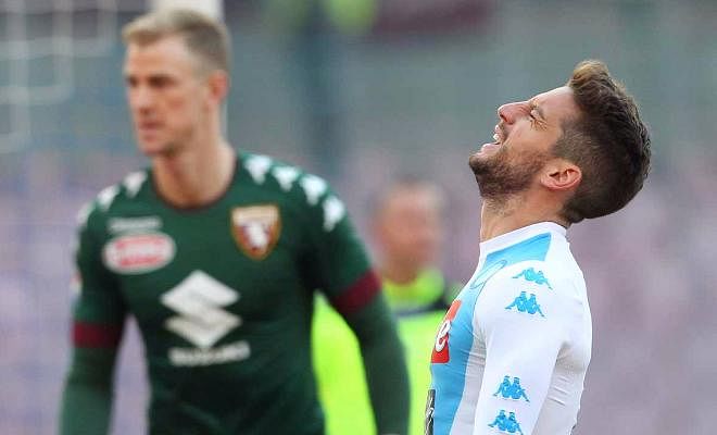 Joe Hart conceded 5 goals, including a brilliant chip from Dries Mertens, as his side Torino lost 5-3 to Napoli.