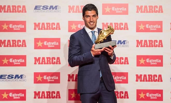 SUAREZ - IF I DON'T WIN THE GOLDEN SHOE NEXT YEAR, MESSI OR NEYMAR WILLThe Barcelona forward was awarded the Golden Boot last night for a stunning 2015/16 season and speaking after the award Suarez said: