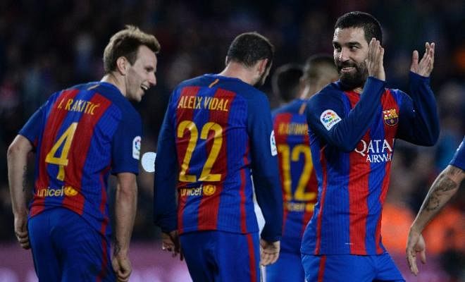 BARCELONA 7-0 HERCULES (AGG 8-1), COPA DEL REY 2016Arda Turan scored a hat-trick as Barcelona claimed an emphatic win over third-tier Hercules to book their place in the last 16 of the Copa del Rey. Other Results: Valencia 2-1 Leganes, Osasuna 2-0 Granada, Deportivo 3-0 Real Betis.