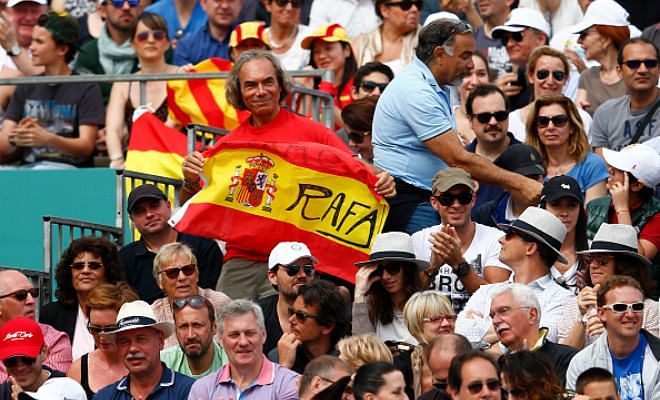 Good fan following for Rafael Nadal here.