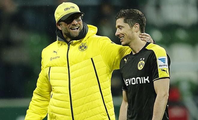 ROBERT LEWANDOWSKI SAYS LIVERPOOL CAN WIN THE TITLE UNDERJURGEN KLOPPThe Bayern striker has spoken about his admiration of Liverpool manager Klopp, and has said “Under Klopp I think they will be fighting for the title this season. Pep and Manchester City will not make it easy for anybody to win the title, but Liverpool have a real chance.