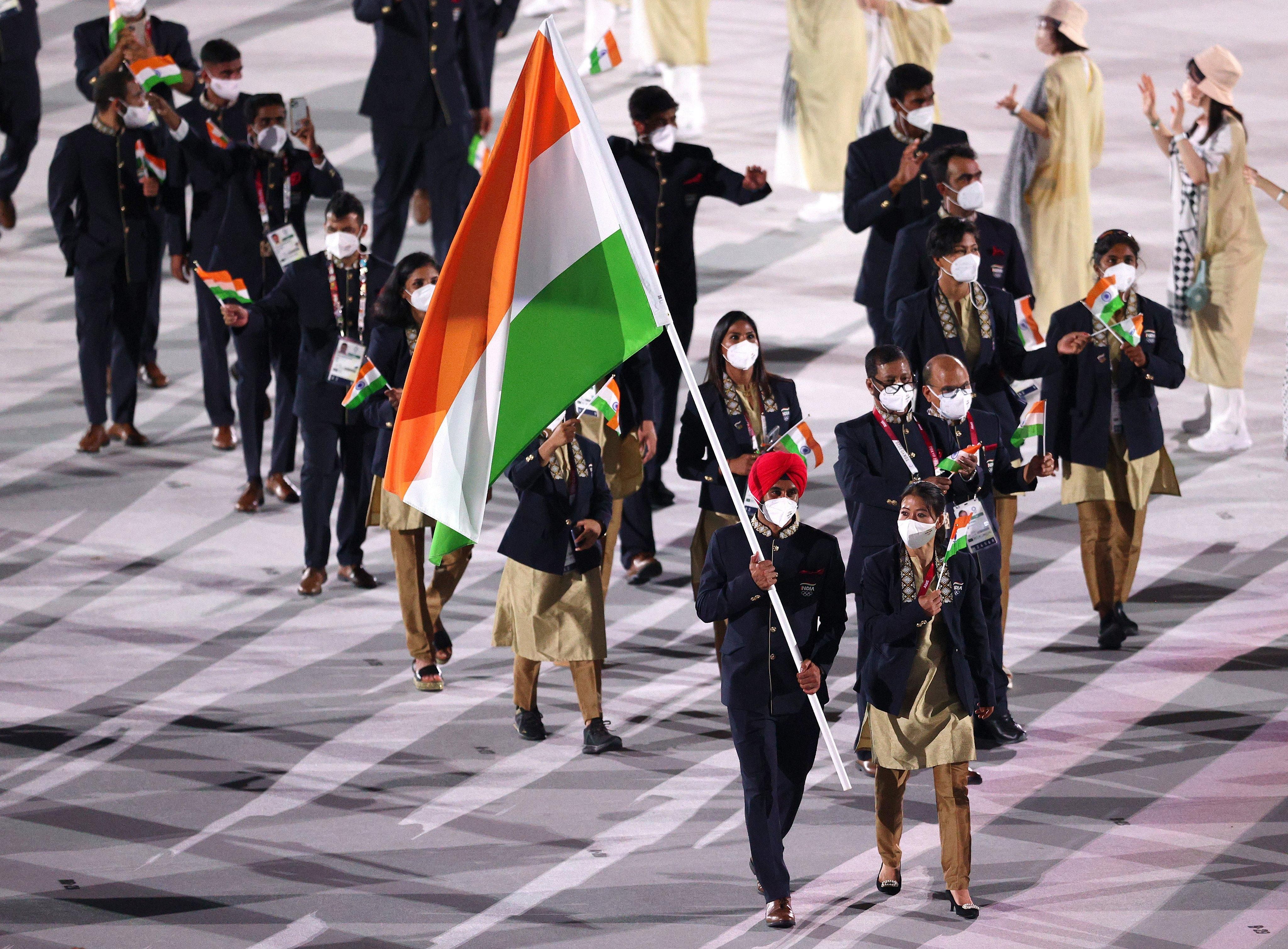 India at Olympics Opening Ceremony LIVE 1824 Drones light up the night