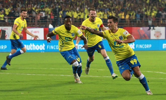 Here's Josu celebrating Kerala's 1st goal.