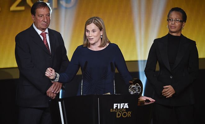 USA coach Jill Ellis is named FIFA World Coach of the Year for Women's Football.