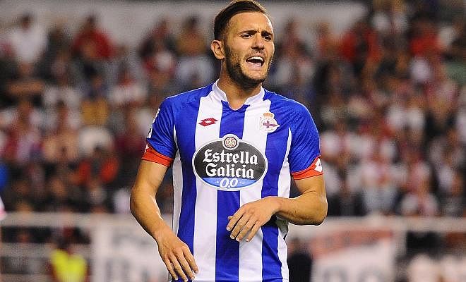 CAN THE GUNNERS FINALLY MANAGE TO LAND A STRIKER? Arsenal has agreed to a deal to sign Deportivo La Coruna striker Lucas Perez after meeting his buy-out clause of £17.1m, according to Sky sources. Perez will now undergo a medical and discuss personal terms before the move can be finalised. The striker has also been withdrawn from Deportivo's squad against Real Betis tonight.