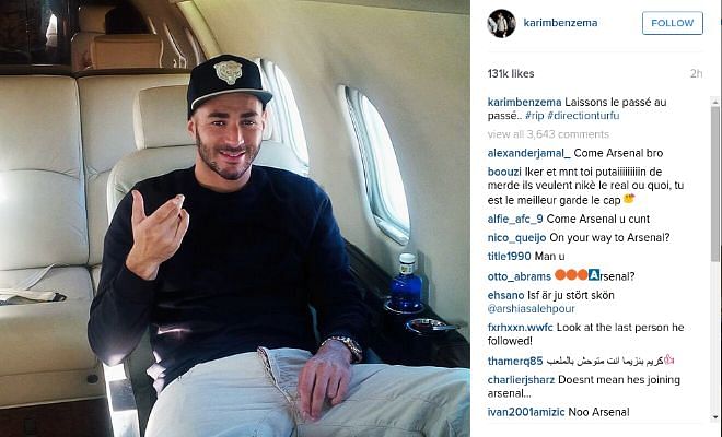 Karim Benzema posted a cryptic message on his Instagram account today. Arsenal perhaps?