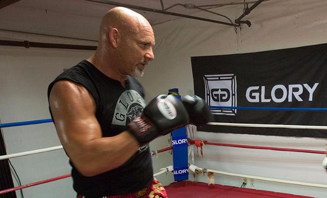 Goldberg during an earlier training