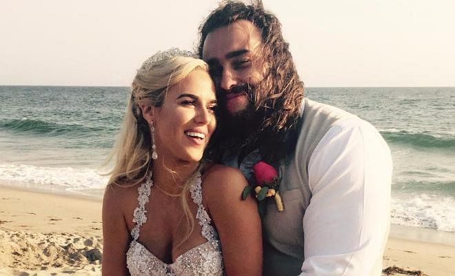Rusev and Lana marriage pictures shot for WWE Total Divas