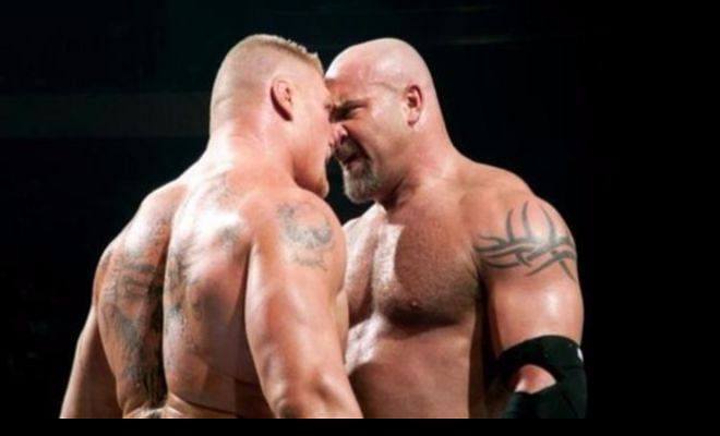 Brock vs Goldberg in Wrestlemania XX