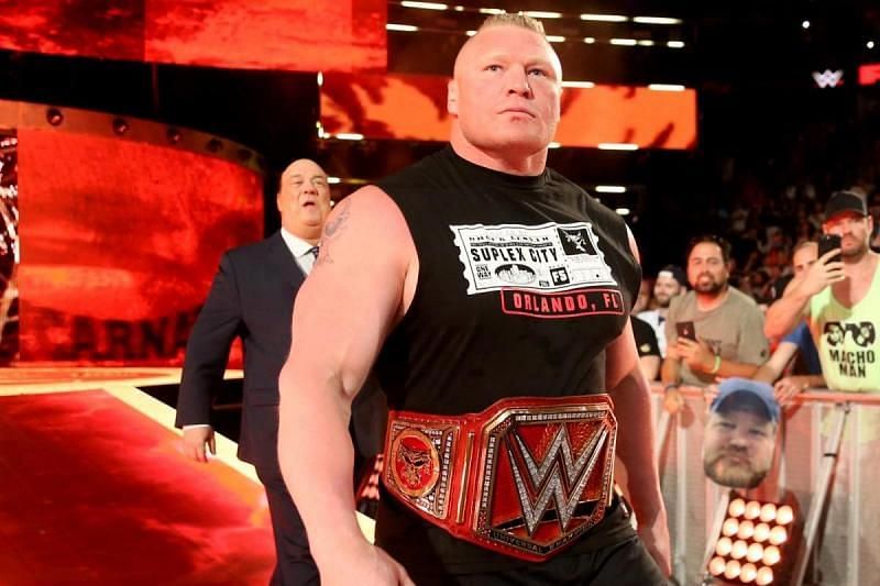 Brock Lesnar on RAW as the Universal Champion