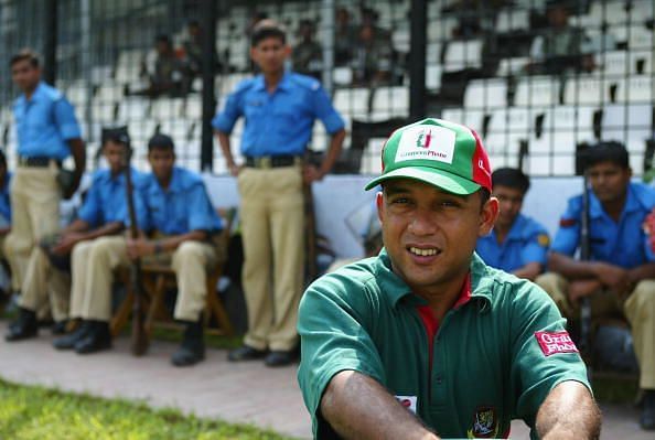 Khaled Mahmud, captain of the Bangladesh team