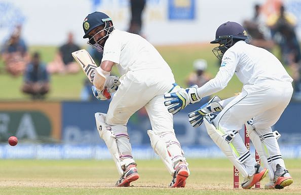 Pujara played some good looking shots and remained unbeaten on 144 at close of play