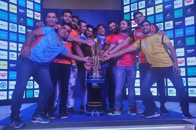 Pro Kabaddi League 2017 Season 5: New trophy unveiled with the 12 captains