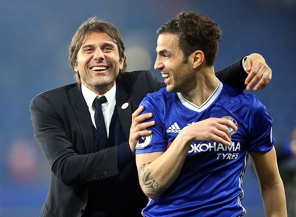 Antonio Conte and Fabregas