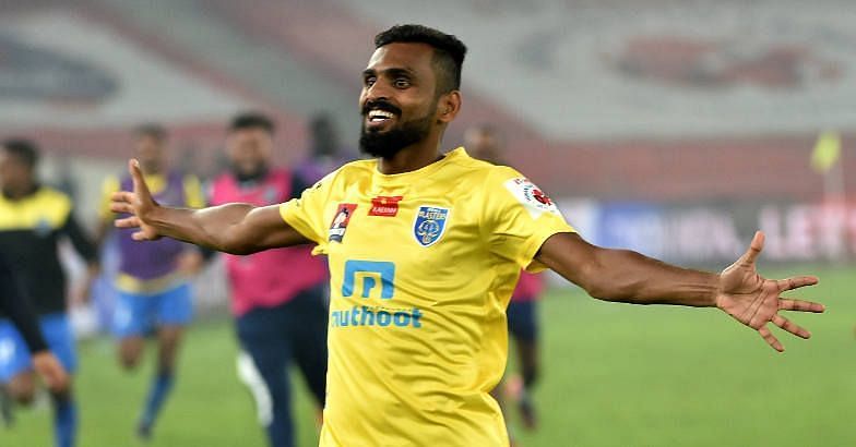 CK Vineeth featured in the Team of the Season in ISL 2016