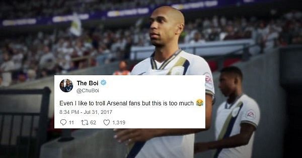 FIFA 18: Arsenal fans rip EA apart after Thierry Henry's rating is revealed