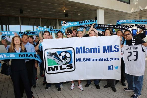 David Beckham, Commissioner Don Garber and Mayor Carlos Gimenez Press Conference