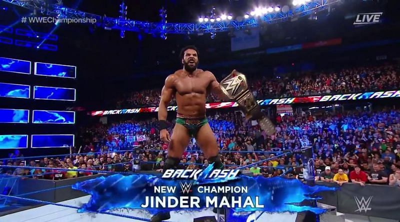 Could this image above have been what fans predicted even a year ago for Jinder Mahal?