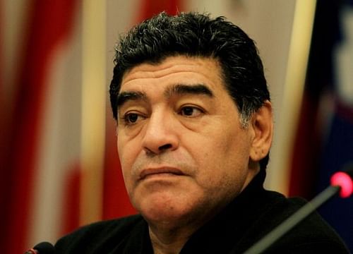 Diego Maradona Holds a Press Conference In Rome