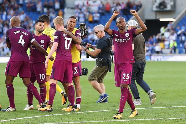 EPL 2017/18: Brighton & Hove Albion 0-2 Manchester City, Player Ratings