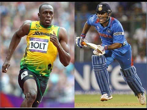 Bolt or Dhoni? Who is faster?