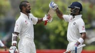 Centuries from Shikhar Dhawan and Virat Kohli helped India to 375