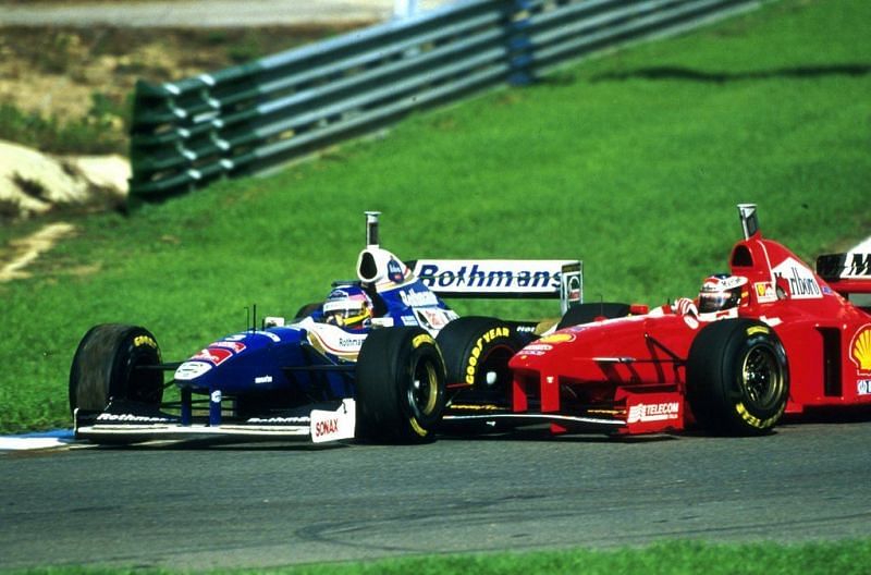 The race also featured an iconic collision between Jacques Villeneuve and Michael Schumacher
