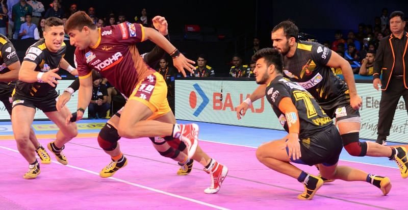 Tomar was unstoppable against Telugu Titans on Saturday