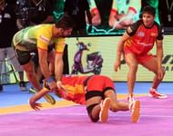 Pardeep with a trademark move