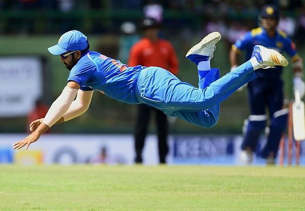 Sri Lanka vs India 2017: Rohit Sharma reaches 100 international catches with a stunner