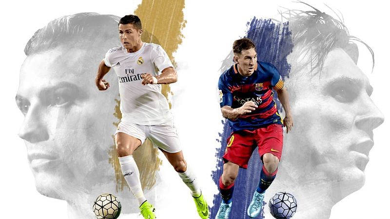 Ronaldo And Messi Playing Opposite Wallpaper Download