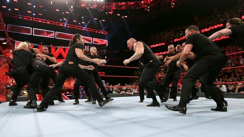 Both Lesnar and Strowman had to be contained even after Raw went off the air