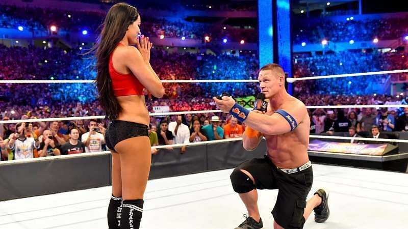 John Cena proposed to Nikki Bella in the ring at WrestleMania 33