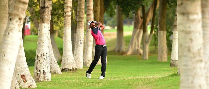 Chikkarangappa moved up the leaderboard with a second straight under par round