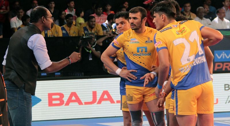 The Thalaivas once again gave up a lead towards the end as their mistakes proved costly