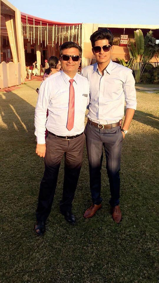 Shubman Gill with his father Lakhwinder Gill