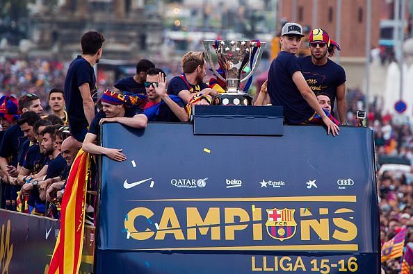 FC Barcelona La Liga Trophy Celebration Parade